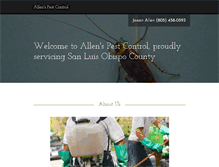 Tablet Screenshot of allenspests.com
